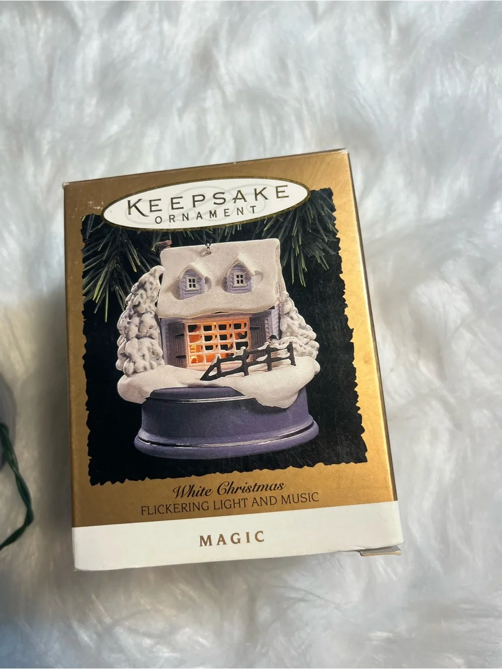 Hallmark 1994 Light and Sound White Christmas Ornament